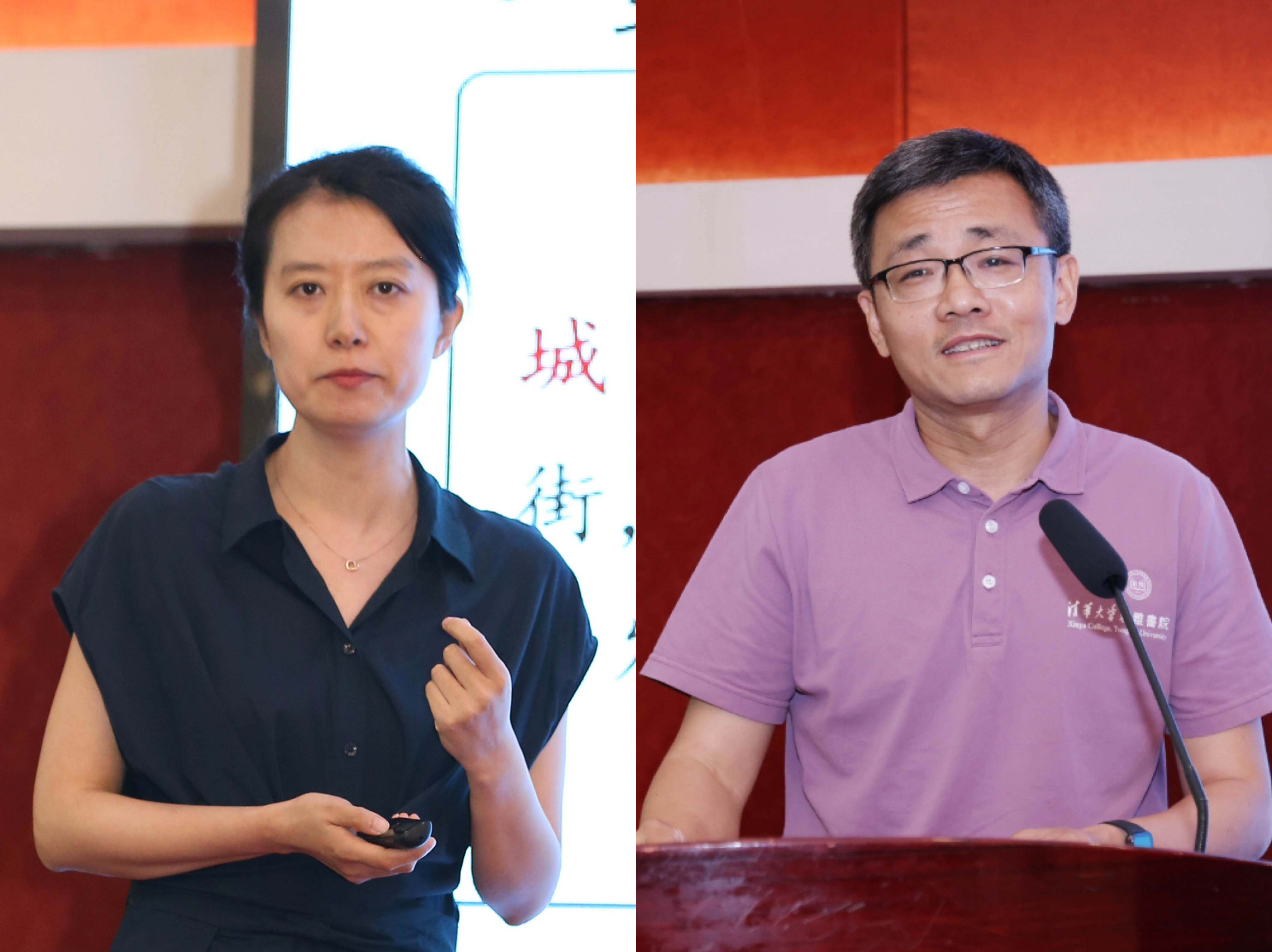 20240511-开云线上(中国)网页版第十三届青年教师教学沙龙暨教改项目中期交流研讨会-董瑞林-郭璐(左)带来教学示范课,梅赐琪(右)进行总结点评.jpg