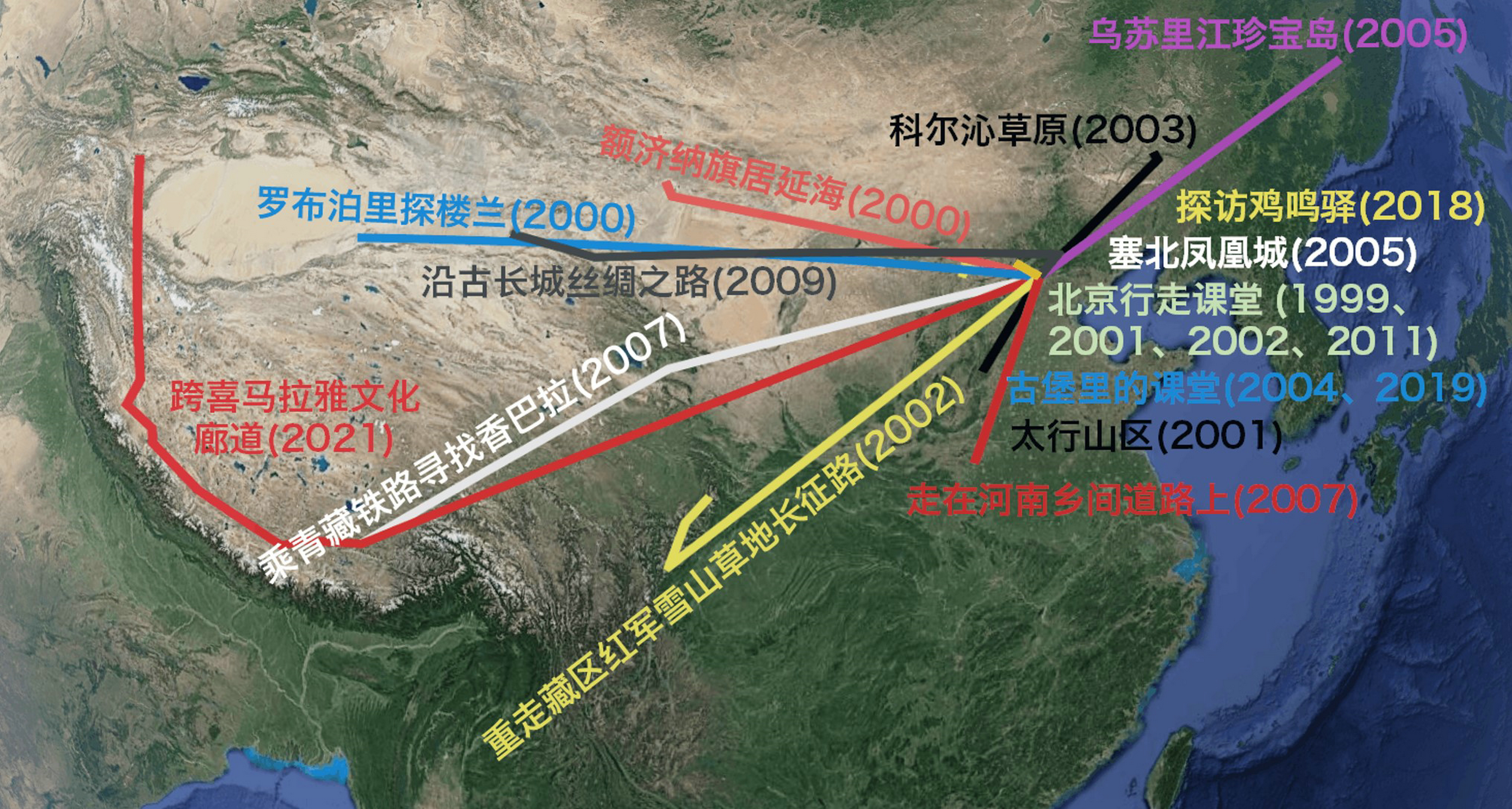 20220725-开云线上（中国）网页版师生赴西喜马拉雅山开展跨文化传播调研与新闻采写实践-图表-历次大篷车课堂国内旅行线路.jpeg